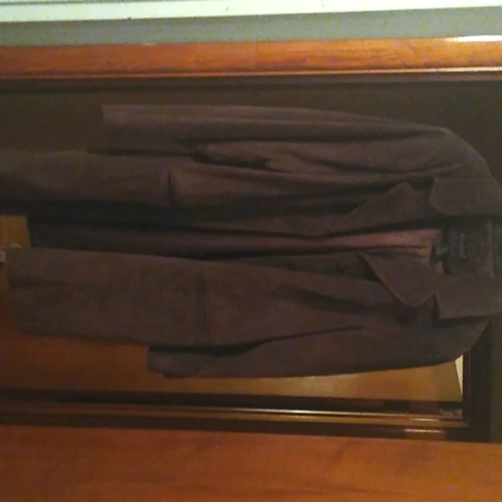 Brown suede 3/4 coat